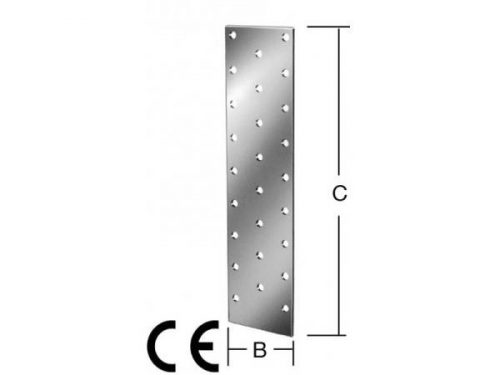 Rögzítőlemez 80*240mm perforált vormann