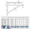 AMIG 9/5774 POLCTARTÓ KONZOL 300/225*30*4 FEHÉR NEHÉZ ÁTLÓVAL TB:260KG