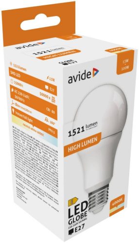 Avide LED Globe A60 13W E27 NW 4000K