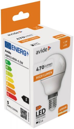 Avide LED Globe Mini G45 4.5W E14 NW 4000K