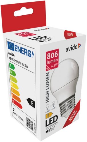 Avide LED Globe Mini G45 6.5W E27 WW 3000K