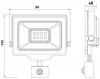 LED Reflektor, Slim, SMD, 10W, NW, 4000K, Mozgásérzékelős PIR - Avide